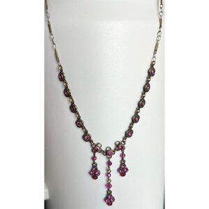 Elegant Pink Gemstone Necklace